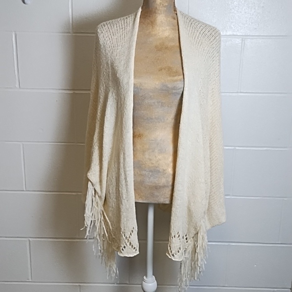 Cotton Blend Soft Butter Yellow Cream Oversized Cardigan S/M